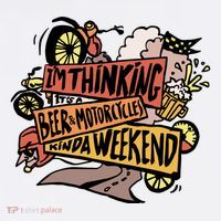 I'm Thinking Beer And Motorcycle Kinda Weekend Women's Hoodie thumb 2