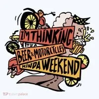I'm Thinking Beer And Motorcycle Kinda Weekend Baby Bodysuit thumb 2