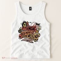 I'm Thinking Beer And Motorcycle Kinda Weekend Tank Top thumb 2
