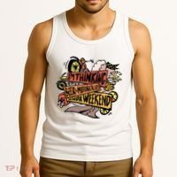 I'm Thinking Beer And Motorcycle Kinda Weekend Tank Top thumb 3