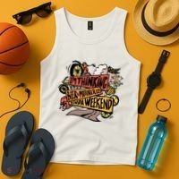 I'm Thinking Beer And Motorcycle Kinda Weekend Tank Top thumb 4