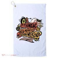 I'm Thinking Beer And Motorcycle Kinda Weekend Golf Towel thumb 0