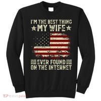 Im The Best Thing My Wife Ever Found On The Internet Retro Sweatshirt thumb 0
