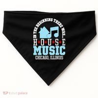 In The Beginning There Was House Chicago House Music DJ USA-Made Doggie Bandana thumb 0