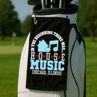 In The Beginning There Was House Chicago House Music DJ Golf Towel thumb 2
