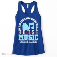 In The Beginning There Was House Chicago House Music DJ Women's Tank Top thumb 0