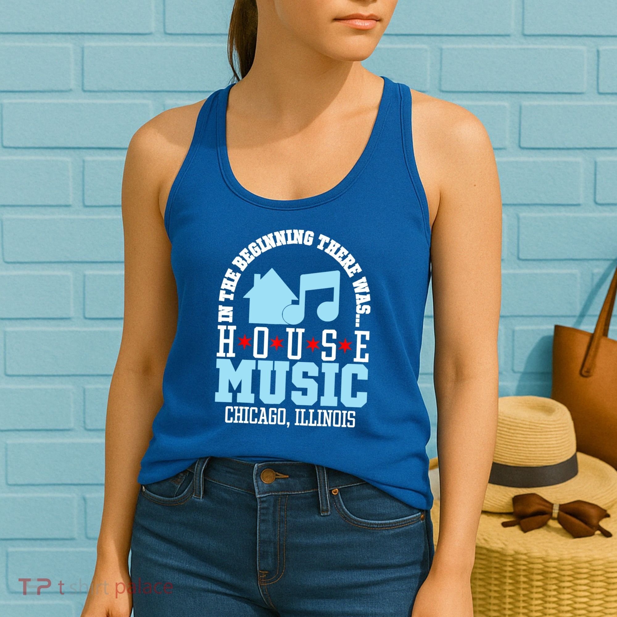 In The Beginning There Was House Chicago House Music DJ Women's Tank Top