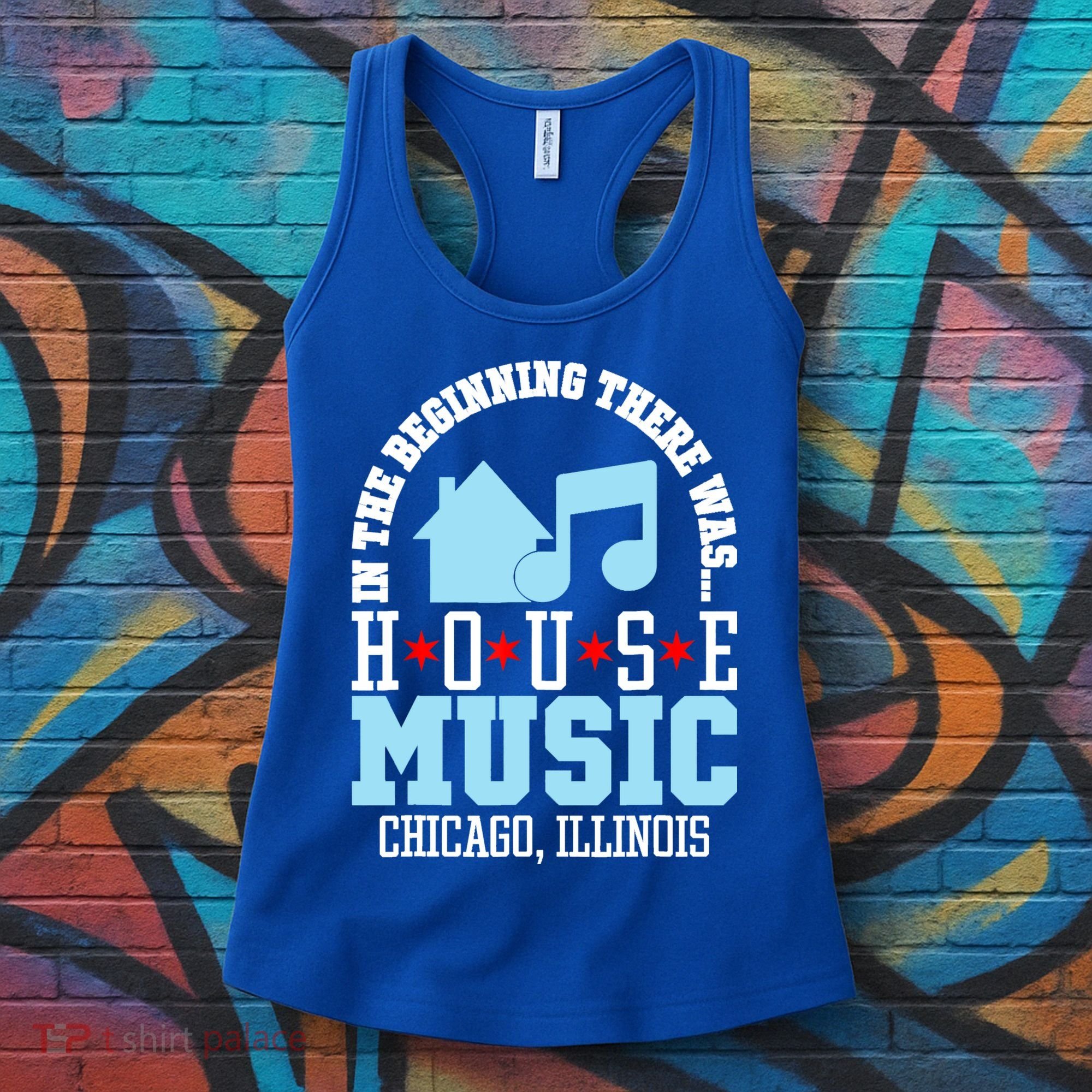 In The Beginning There Was House Chicago House Music DJ Women's Tank Top