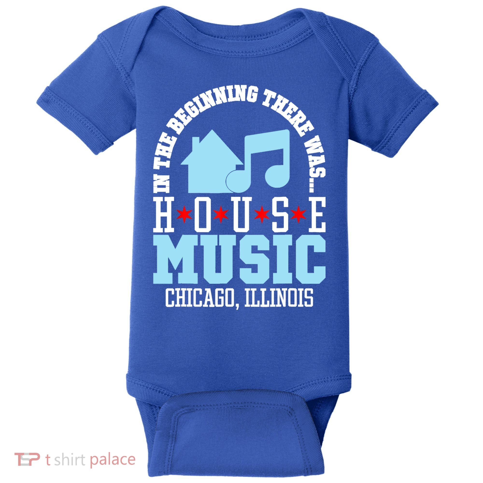 In The Beginning There Was House Chicago House Music DJ Baby Bodysuit