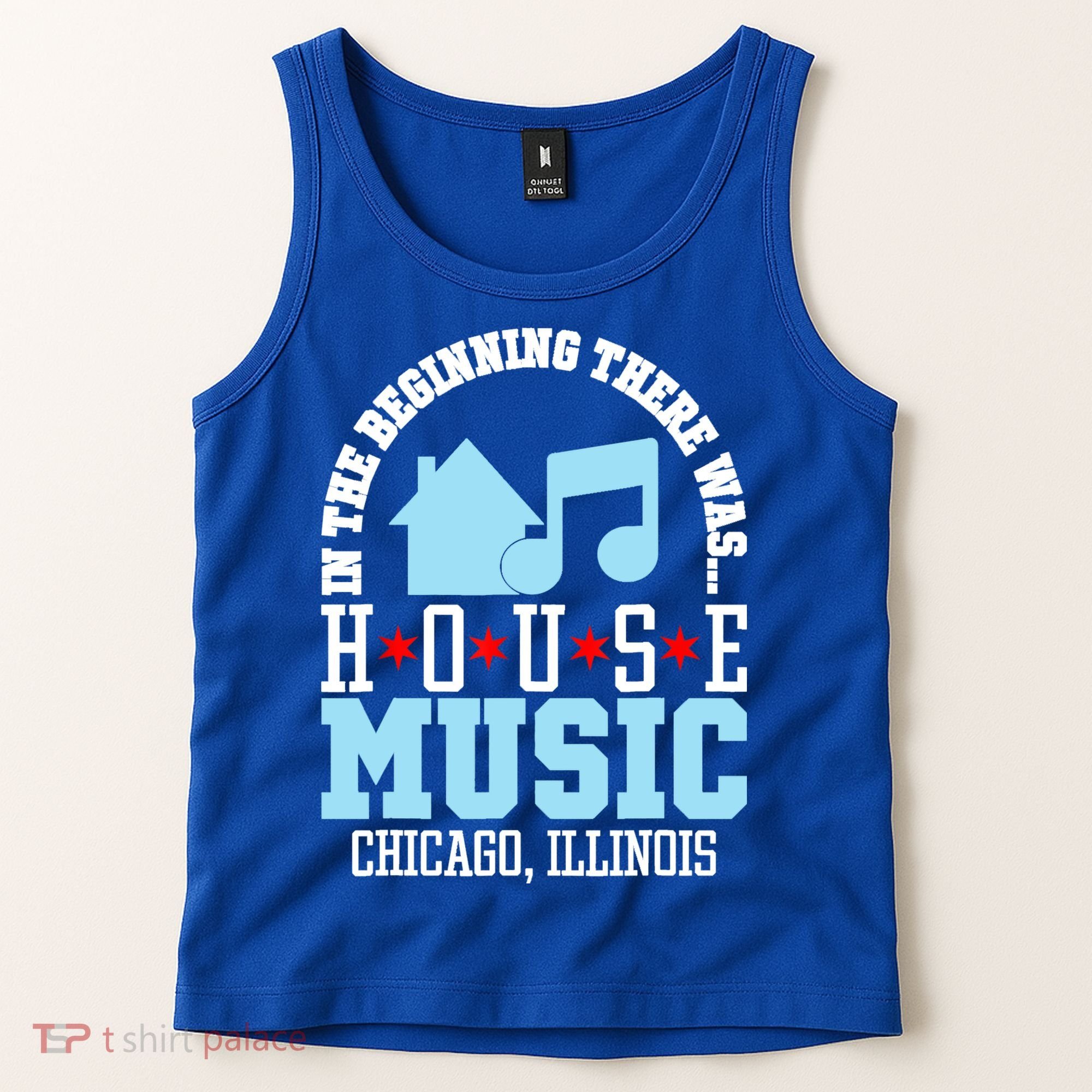 In The Beginning There Was House Chicago House Music DJ Tank Top