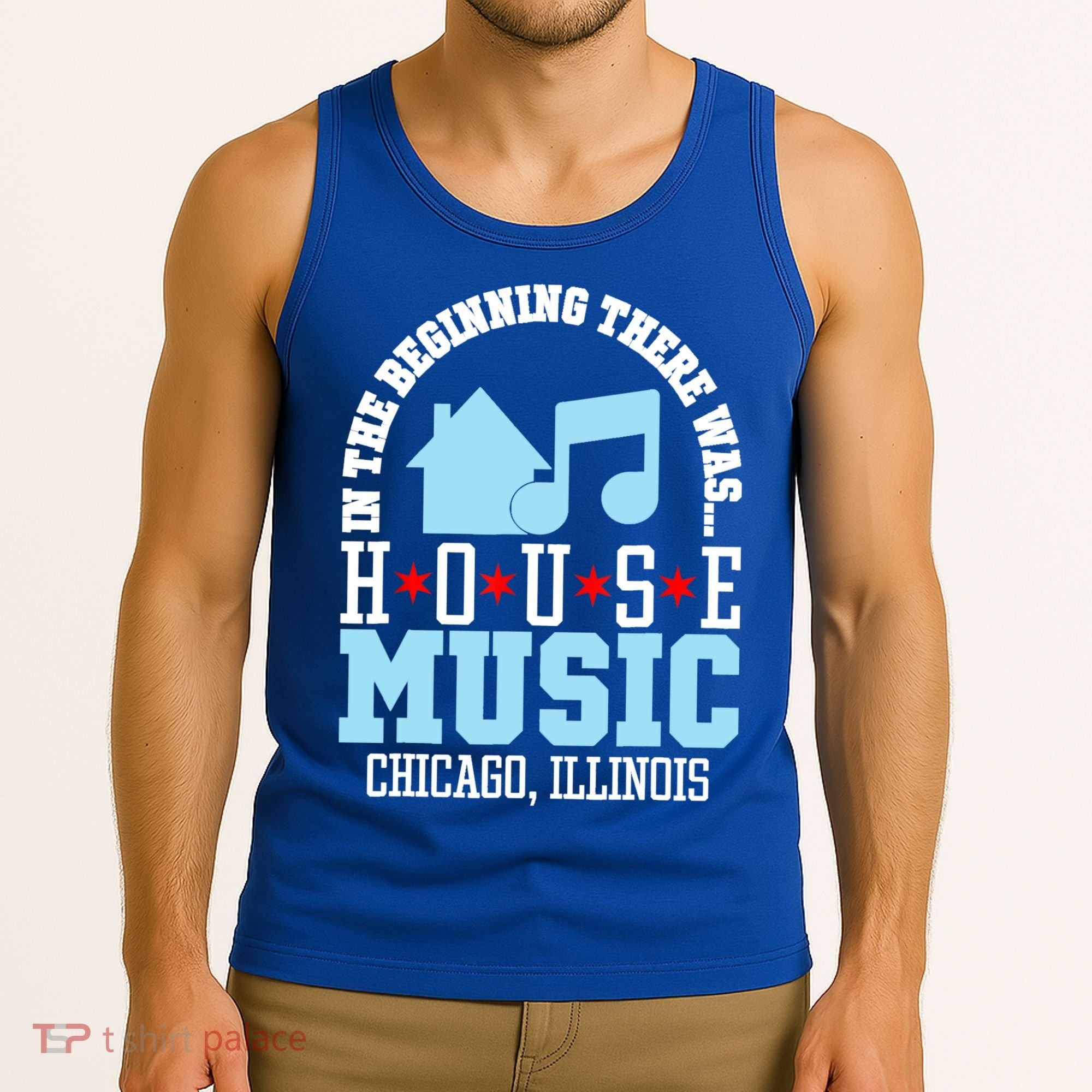 In The Beginning There Was House Chicago House Music DJ Tank Top