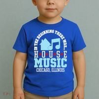 In The Beginning There Was House Chicago House Music DJ Toddler T-Shirt thumb 2