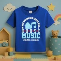 In The Beginning There Was House Chicago House Music DJ Toddler T-Shirt thumb 3