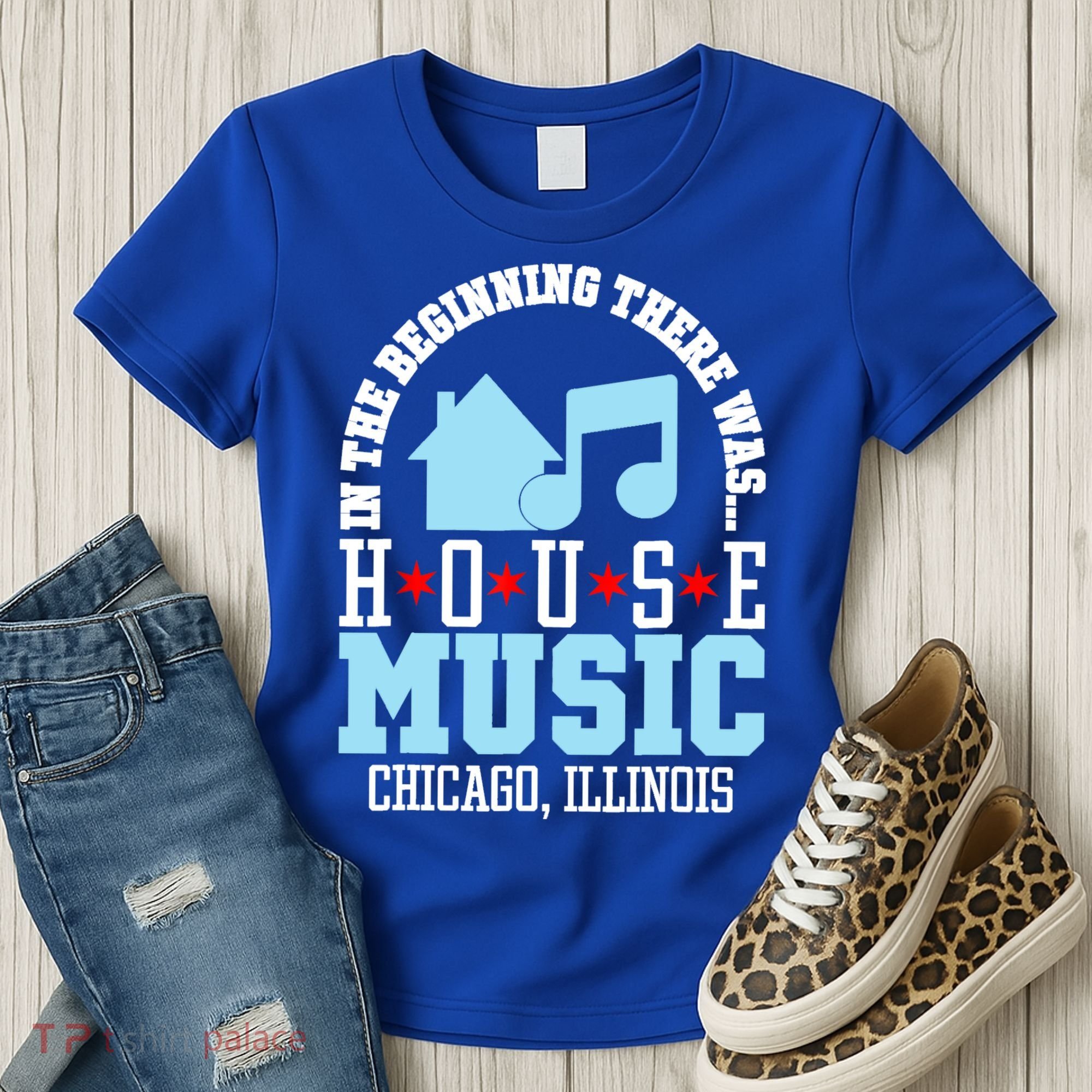 In The Beginning There Was House Chicago House Music DJ Women's T-Shirt