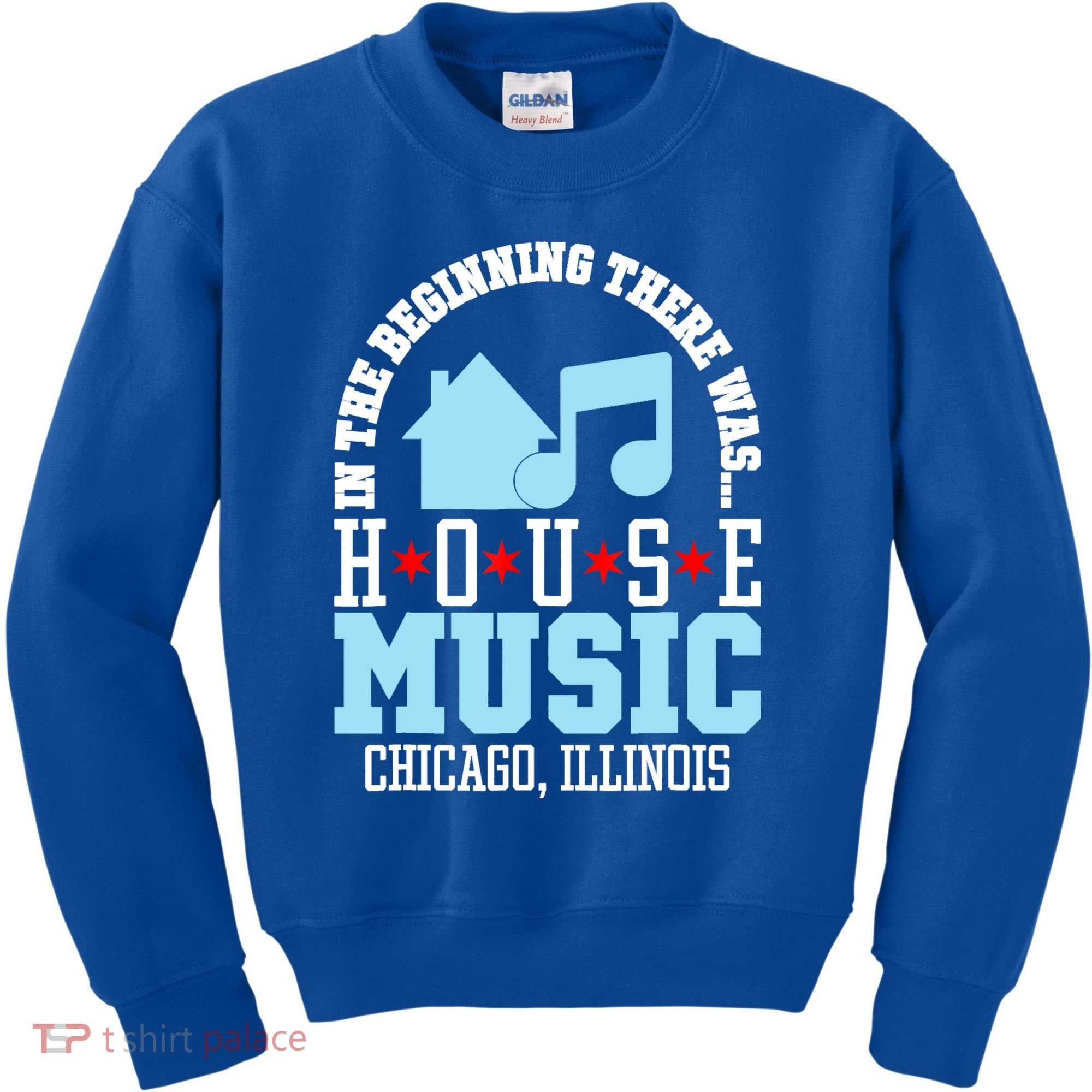 In The Beginning There Was House Chicago House Music DJ Kids Sweatshirt