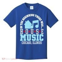 In The Beginning There Was House Chicago House Music DJ Kids T-Shirt thumb 0