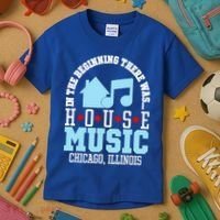 In The Beginning There Was House Chicago House Music DJ Kids T-Shirt thumb 3