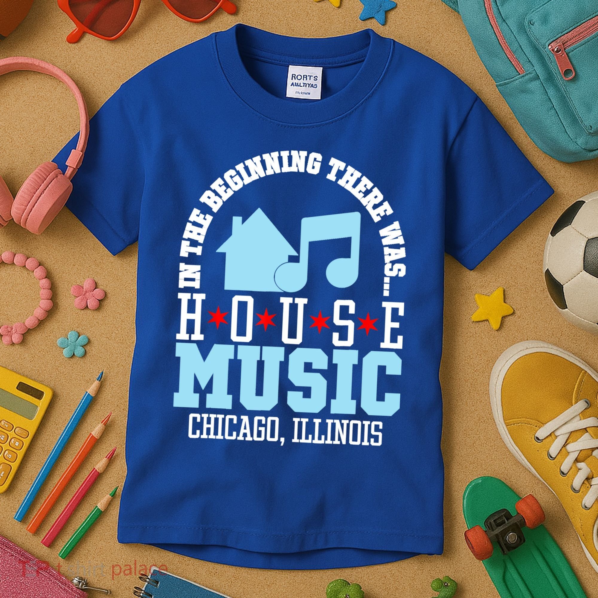 In The Beginning There Was House Chicago House Music DJ Kids T-Shirt
