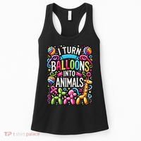 I Turn Balloons Into Animals Birthday Party Balloon Artist Women's Tank Top thumb 0