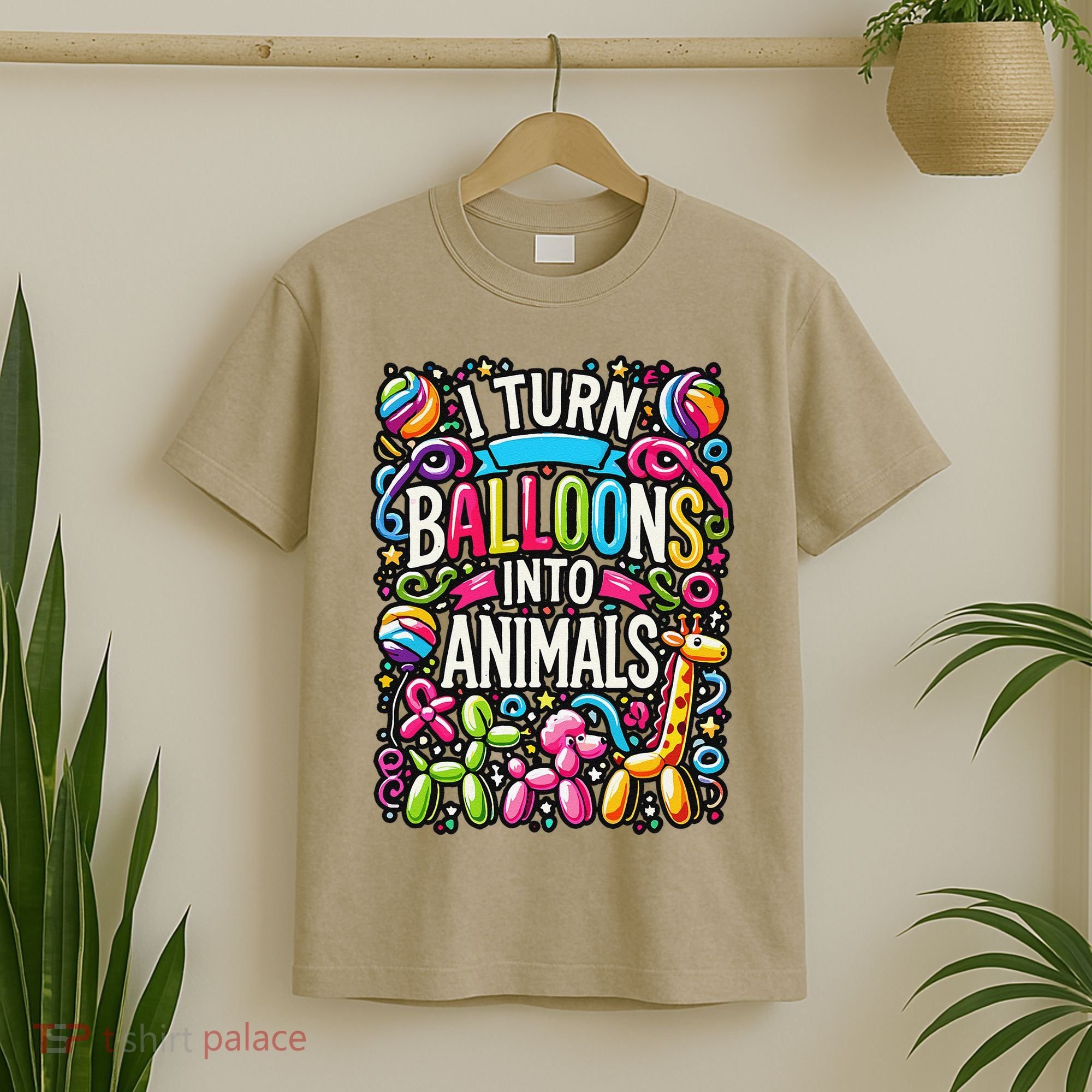 I Turn Balloons Into Animals Birthday Party Balloon Artist T-Shirt