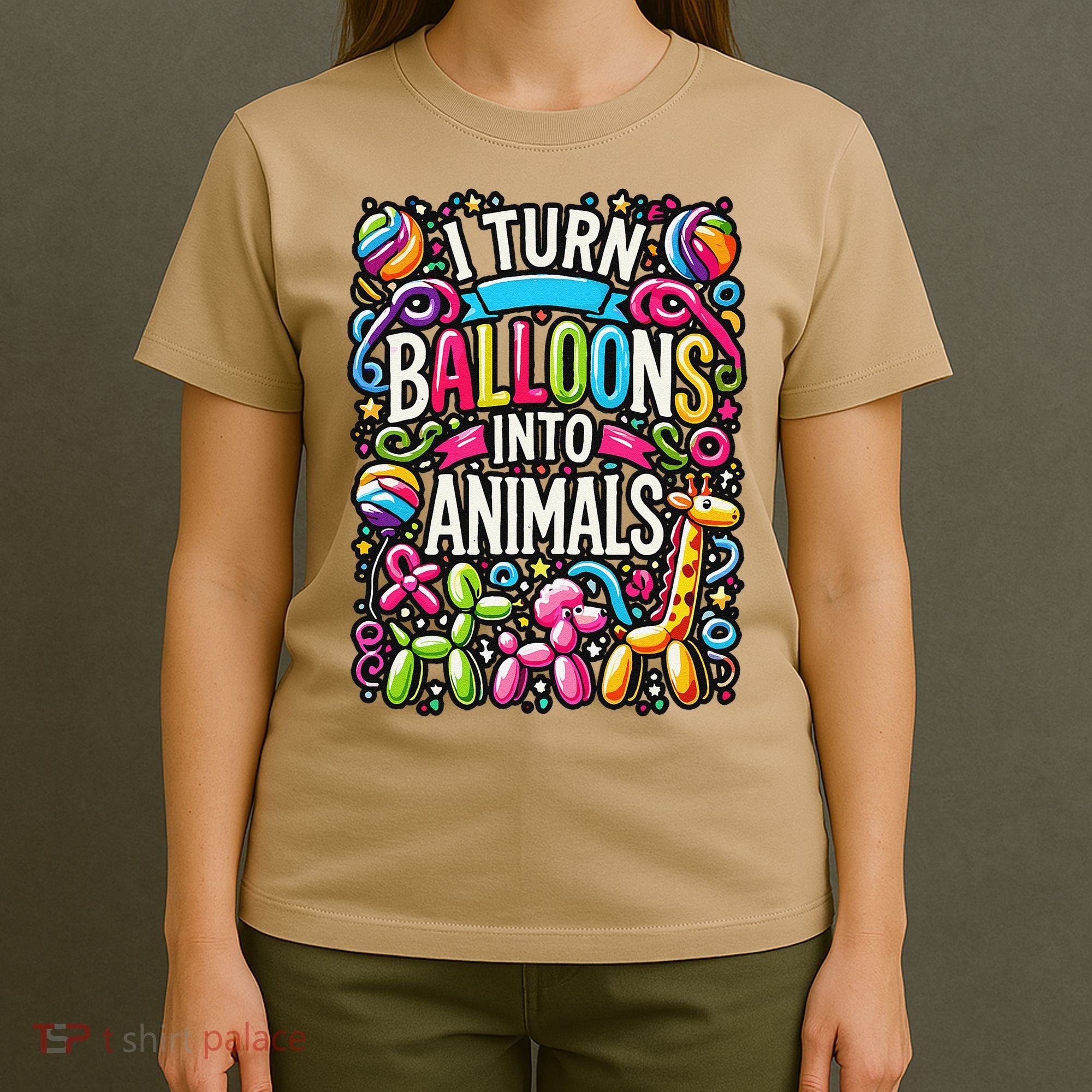 I Turn Balloons Into Animals Birthday Party Balloon Artist T-Shirt
