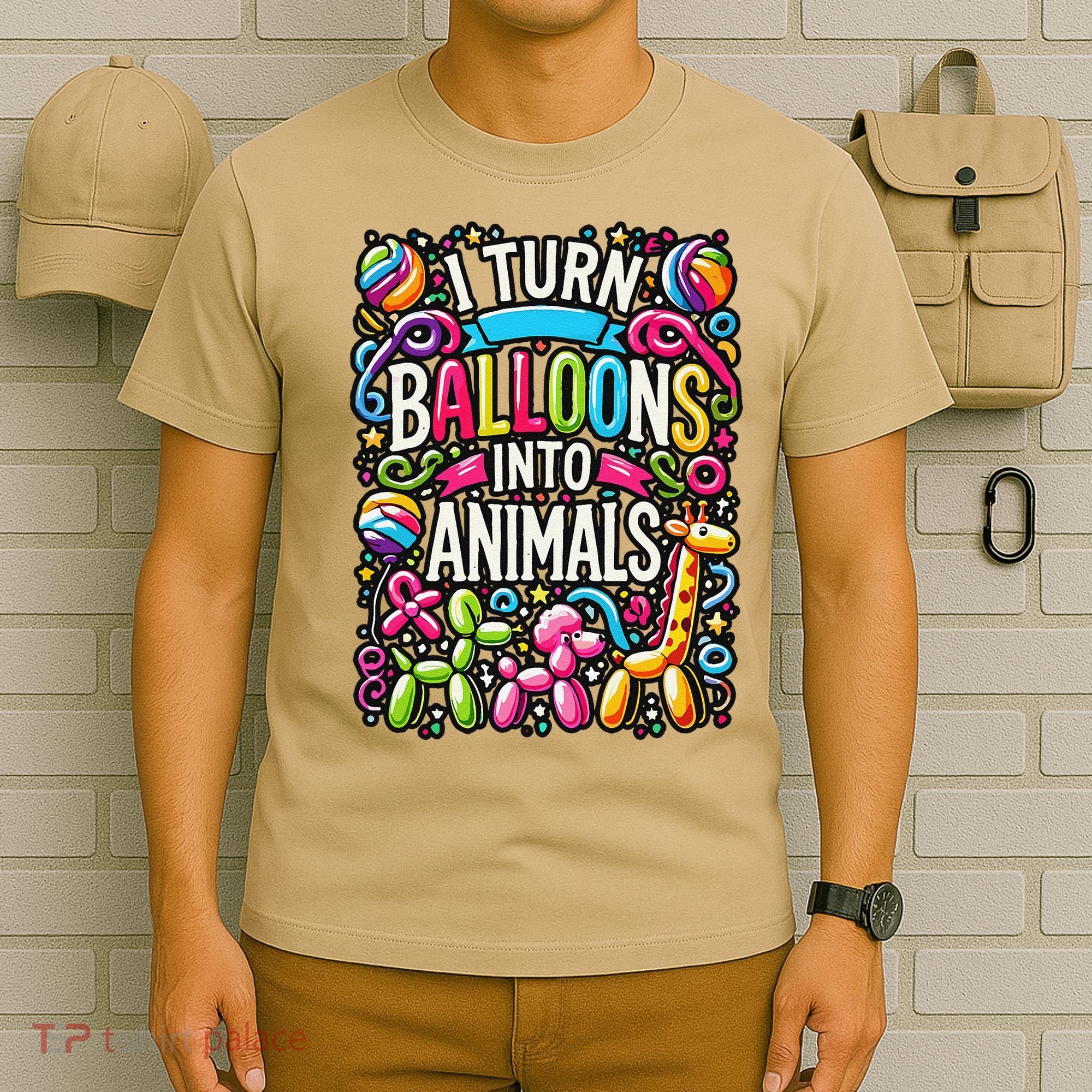 I Turn Balloons Into Animals Birthday Party Balloon Artist T-Shirt