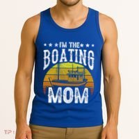 I'm The Boating Mom Yacht Captain Ship Boat Mother Mommy Great Gift Tank Top thumb 3