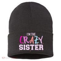 I'm the crazy sister Sustainable Knit Beanie thumb 0