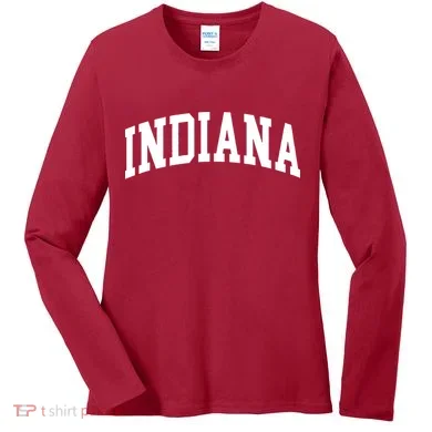 Indiana Throwback Classic Design Women's Long Sleeve Shirt