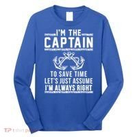 Im The Captain Of The Boat Gift Long Sleeve Shirt thumb 0