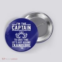 Im The Captain Of The Boat Gift Button thumb 0