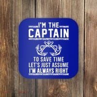 Im The Captain Of The Boat Gift Coaster thumb 0