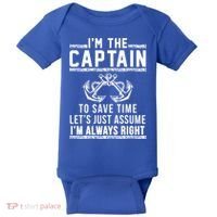 Im The Captain Of The Boat Gift Baby Bodysuit thumb 0
