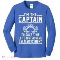 Im The Captain Of The Boat Gift Kids Long Sleeve Shirt thumb 0