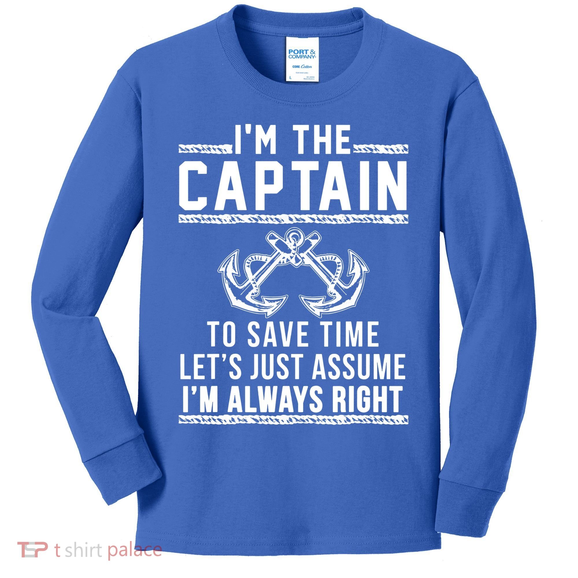 Im The Captain Of The Boat Gift Kids Long Sleeve Shirt