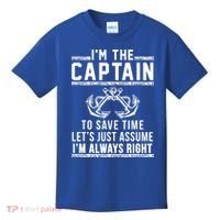 Im The Captain Of The Boat Gift Kids T-Shirt thumb 0