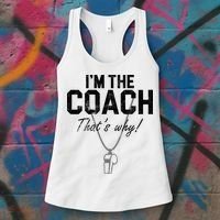 I'm The Coach That's Why Funny Whistle Women's Tank Top thumb 3