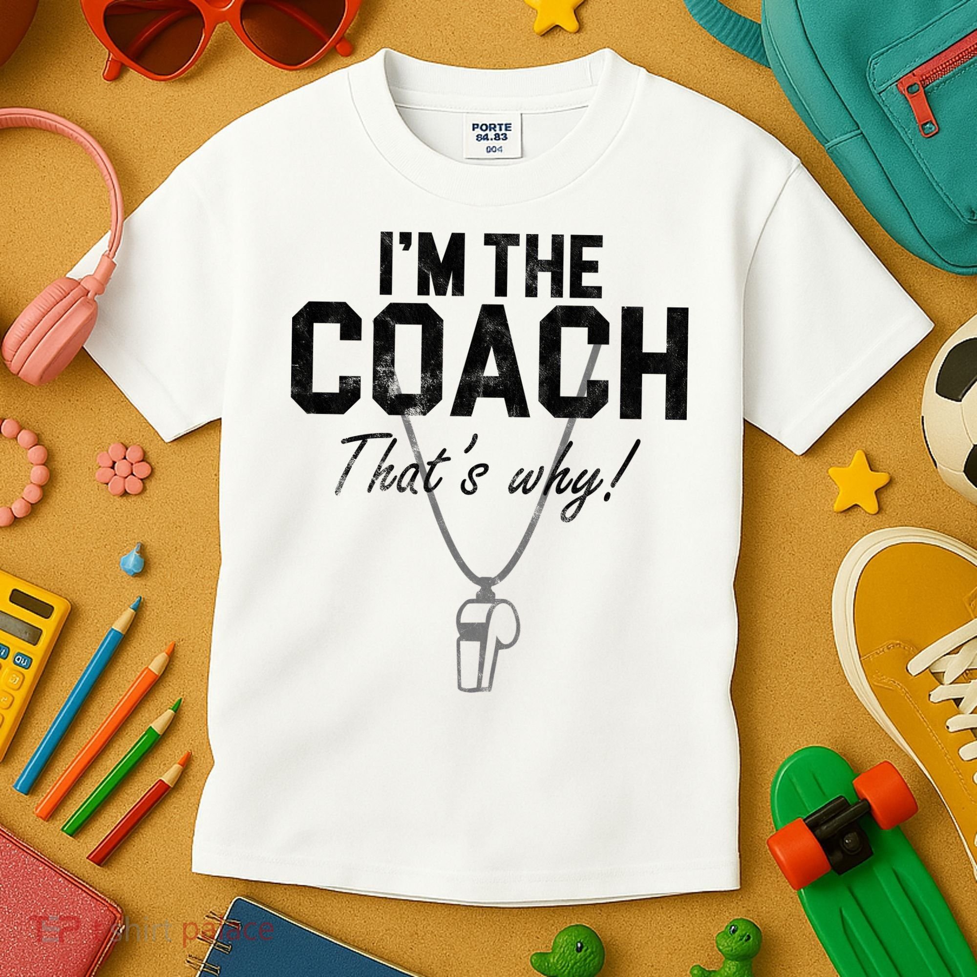 I'm The Coach That's Why Funny Whistle Kids T-Shirt
