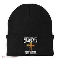 Im The Crazy Chaplain They Warned You About Chaplain Beanie thumb 0