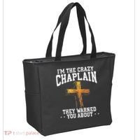 Im The Crazy Chaplain They Warned You About Chaplain Tote Bag thumb 2