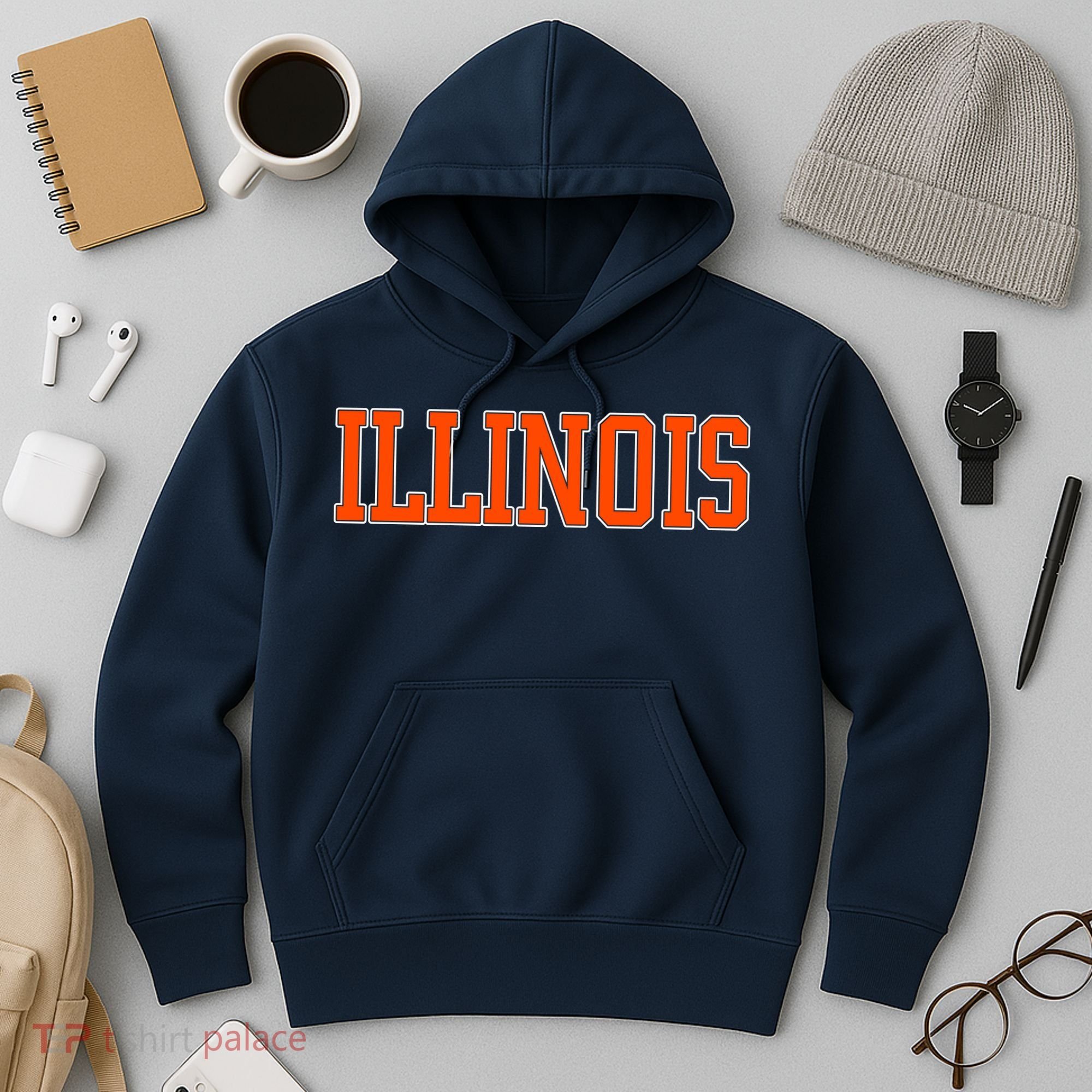 Illinois Throwback Classic Team Sports Varsity Hoodie