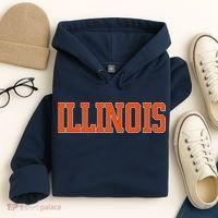 Illinois Throwback Classic Team Sports Varsity Hoodie thumb 4