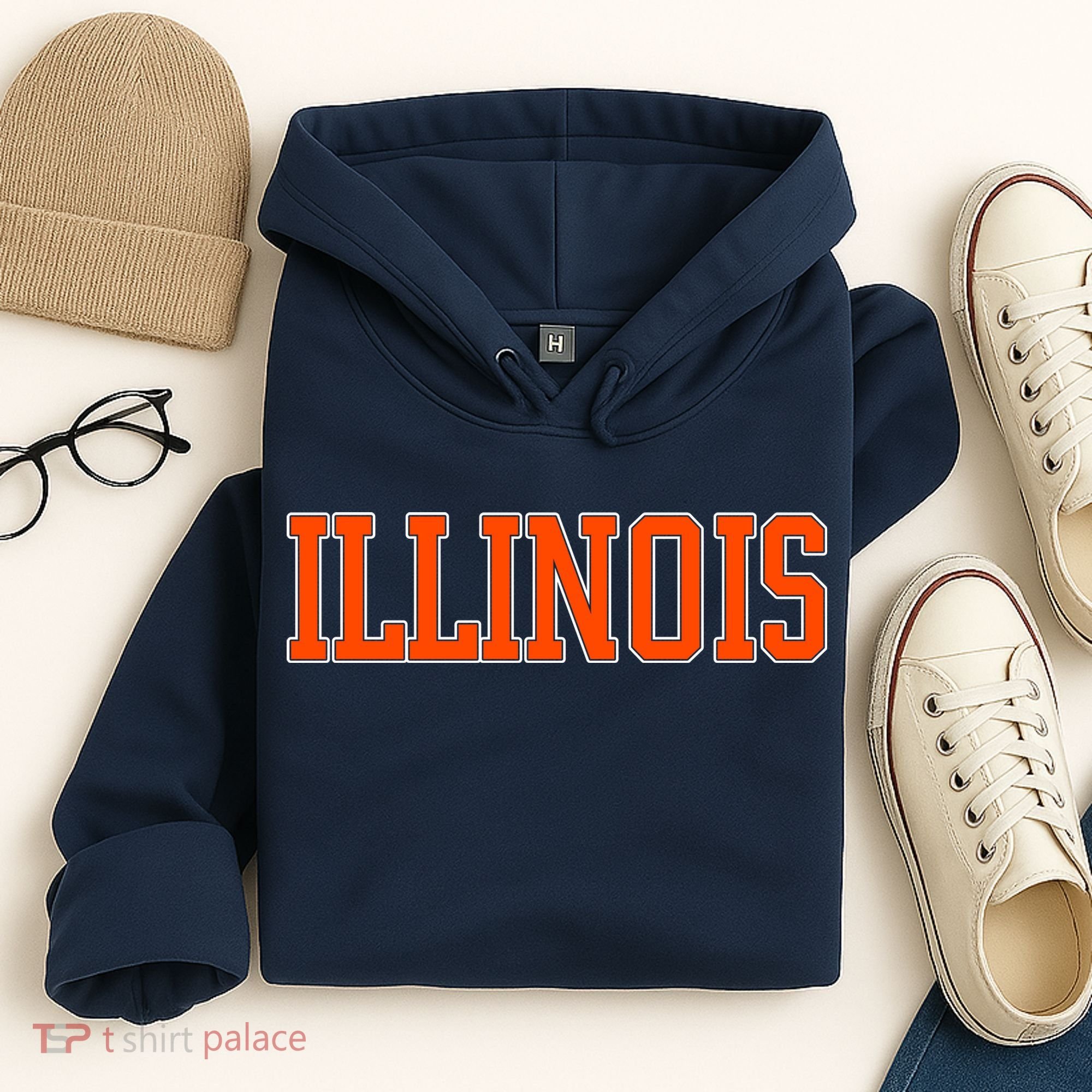 Illinois Throwback Classic Team Sports Varsity Hoodie