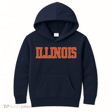 Illinois Throwback Classic Team Sports Varsity Kids Hoodie