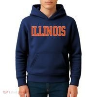 Illinois Throwback Classic Team Sports Varsity Kids Hoodie thumb 4