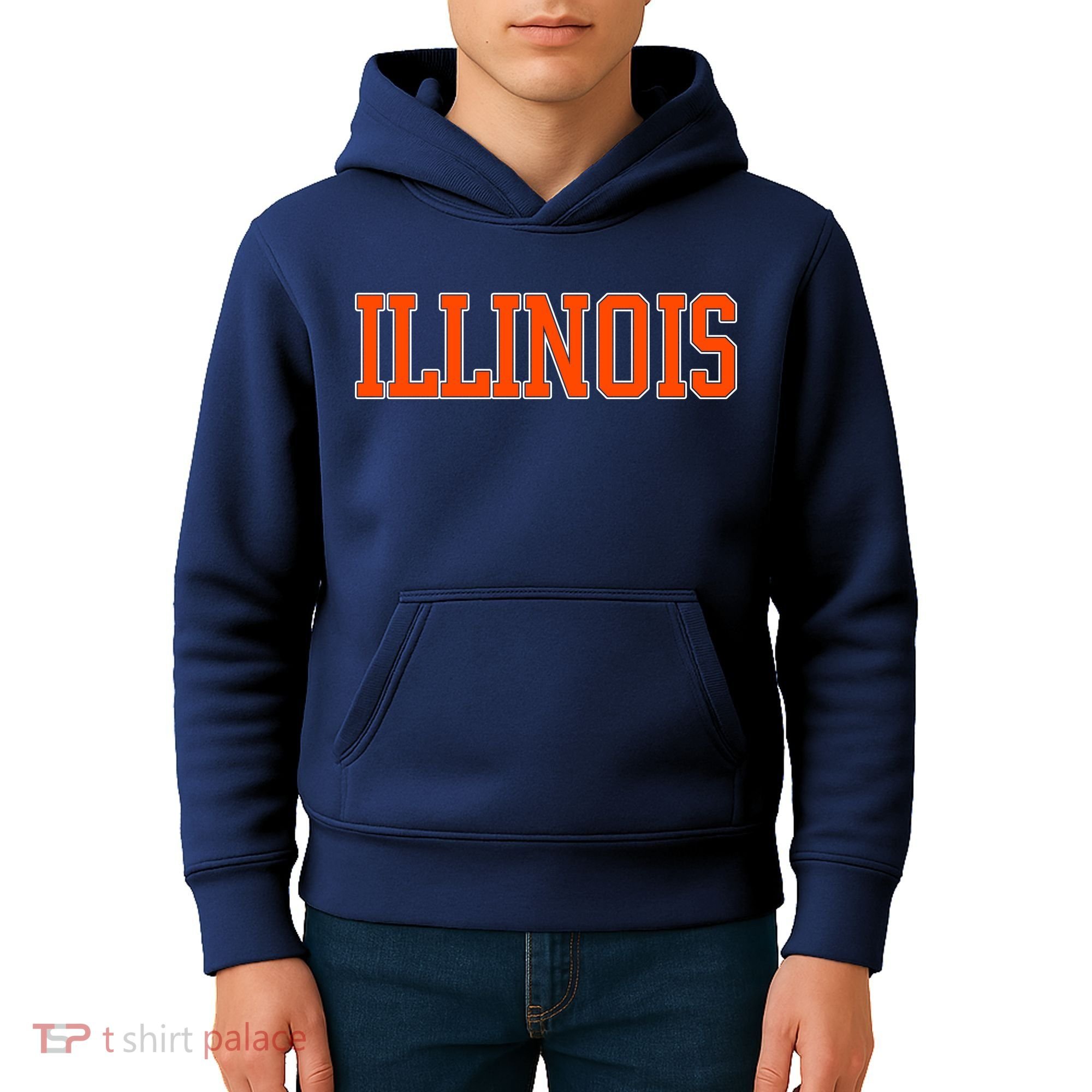 Illinois Throwback Classic Team Sports Varsity Kids Hoodie