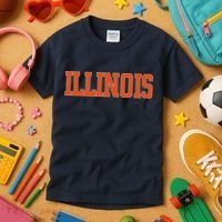Illinois Throwback Classic Team Sports Varsity Kids T-Shirt thumb 3
