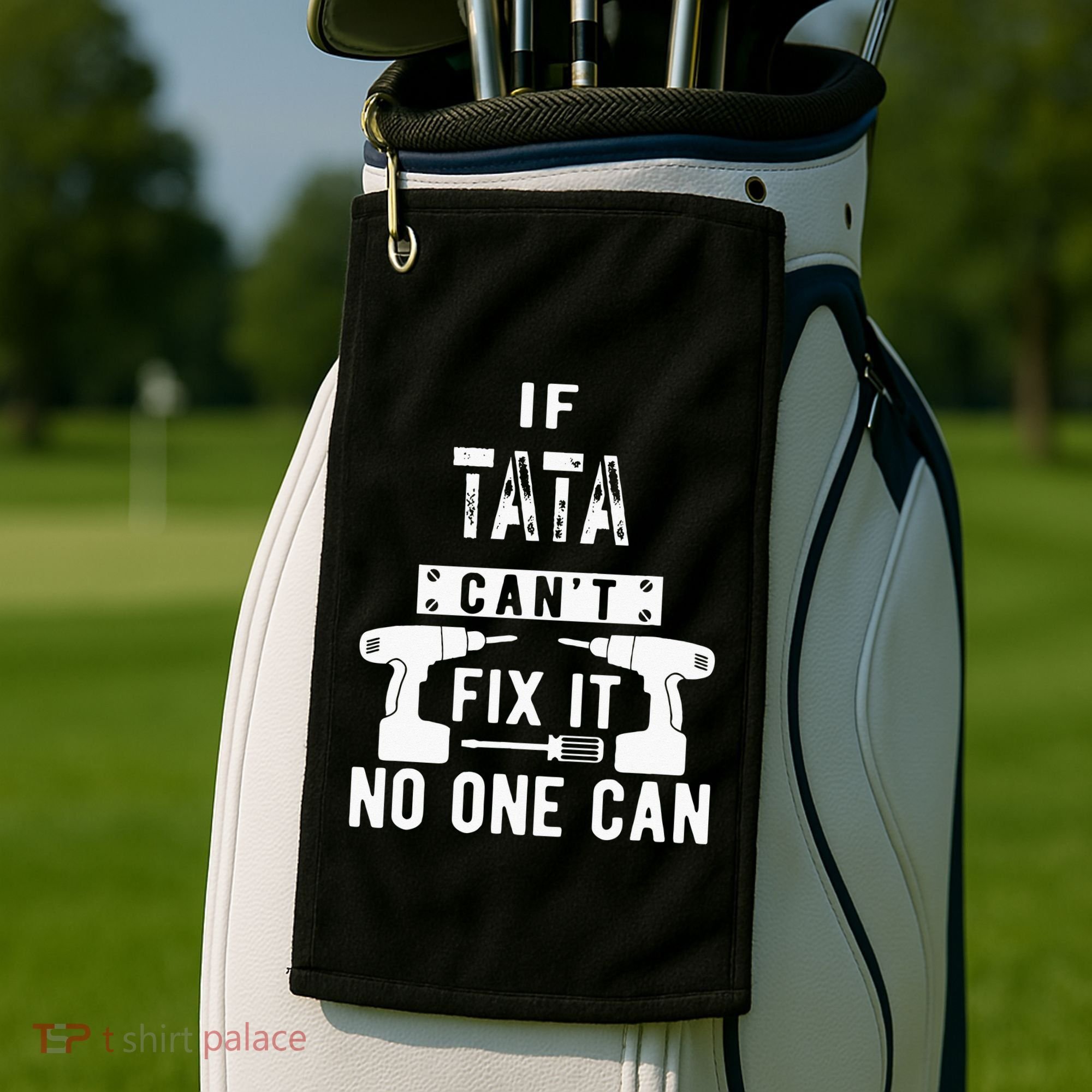 If Tata Cant Fix It No One Can Spain Spanish Grandpa Golf Towel