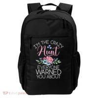 I'm The Crazy Aunt Everyone Warned You About Funny Aunt Gift Backpack thumb 0