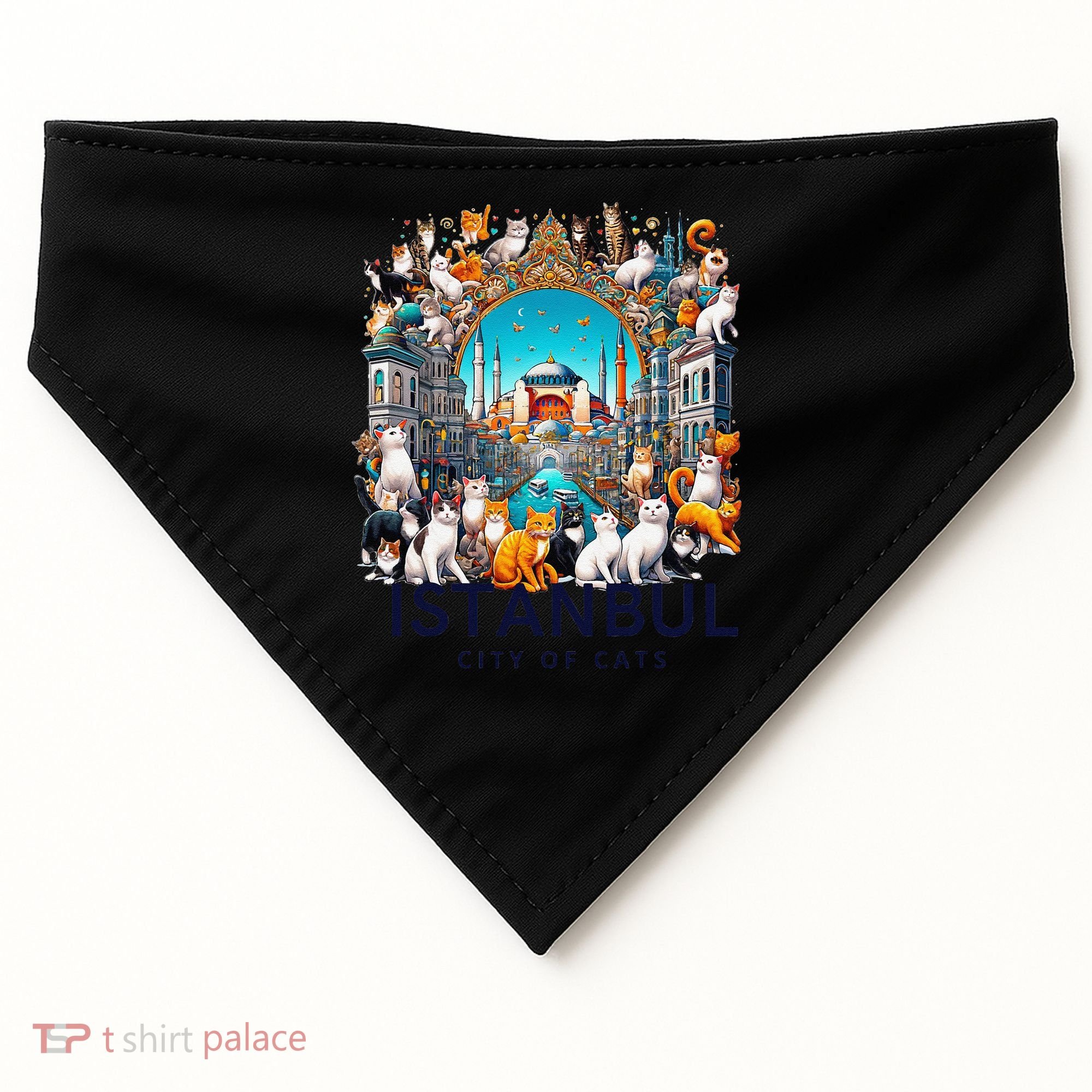 Istanbul Turkey City Of Cats USA-Made Doggie Bandana